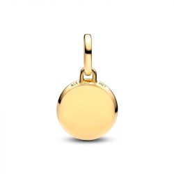 Mini charm femme pandora médaillon gravable vert 763389c01 - charms - edora - 2