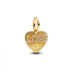 Charm femme pandora pendant cœur d'amour gravable 763604c01 - charms - edora - 0