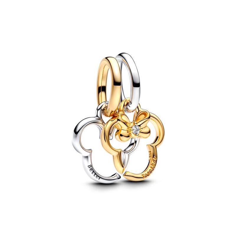 Charm femme pandora moments pendant séparable disney mickey & minnie 763650c01 - charms - edora