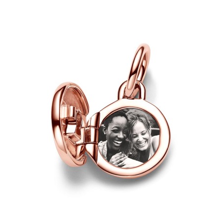 Charm  femme pandora moments pendant médaillon d’amour ouvrable &amp; gravable 783066c01 – charms