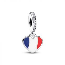 Charm femme pandora moments gravable drapeau français 792017cz_e017 - charms - edora - 0