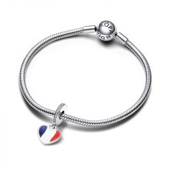 Charm femme pandora moments gravable drapeau français 792017cz_e017 - charms - edora - 2