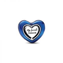 Charm femme pandora moments cœur rotatif bleu 792750c01 - charms - edora - 2