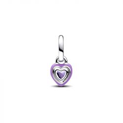 Mini charm femme pandora pendant cœur chakra violet 793042c04 - charms - edora - 2