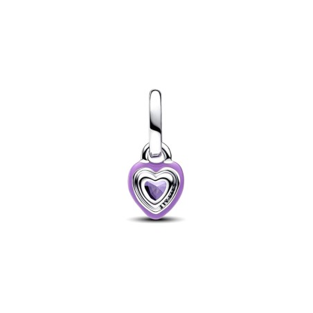 Mini charm femme pandora pendant cœur chakra violet 793042c04 – charms