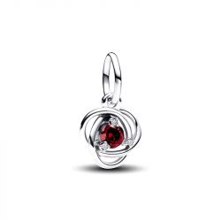 Charm femme pandora pendant cercle Éternité rouge 793125c01 - charms - edora - 0