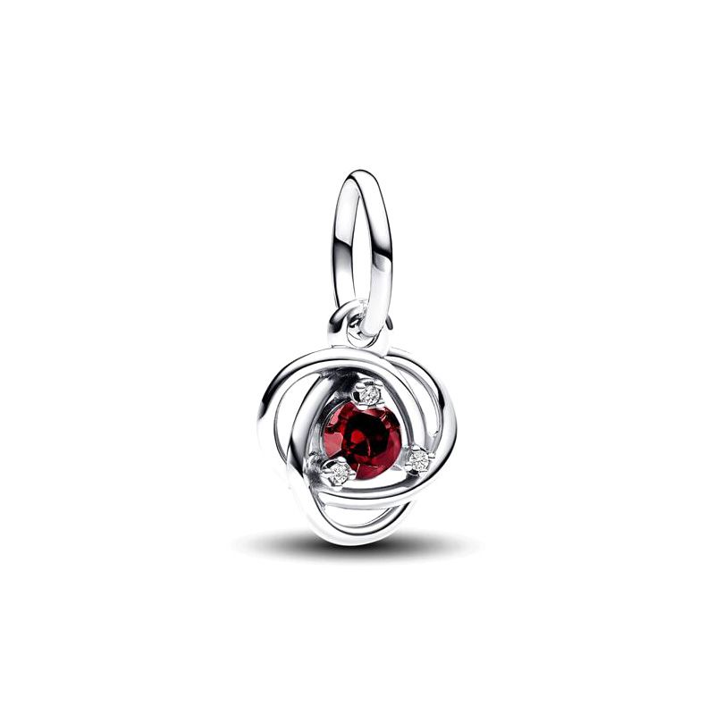Charm femme pandora pendant cercle Éternité rouge 793125c01 - charms - edora