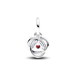 Charm femme pandora pendant cercle Éternité rouge 793125c01 - charms - edora - 2