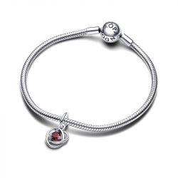 Charm femme pandora pendant cercle Éternité rouge 793125c01 - charms - edora - 3