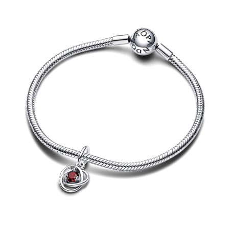 Charm femme pandora pendant cercle éternité rouge 793125c01 – charms