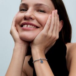 Charm femme pandora pendant cercle Éternité bleu 793125c09 - charms - edora - 1