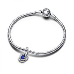 Charm femme pandora pendant cercle Éternité bleu 793125c09 - charms - edora - 2