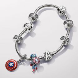Charm femme pandora moments marvel the avengers captain america 793129c01 - charms - edora - 5