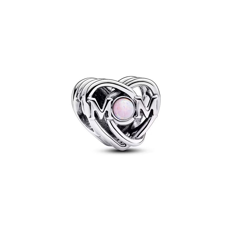 Charm femme pandora moments mum et cœur ajouré 793233c01 - charms - edora