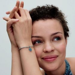 Charm femme pandora pendant moments Éléphant en verre de murano bleu 793339c01 - charms - edora - 1