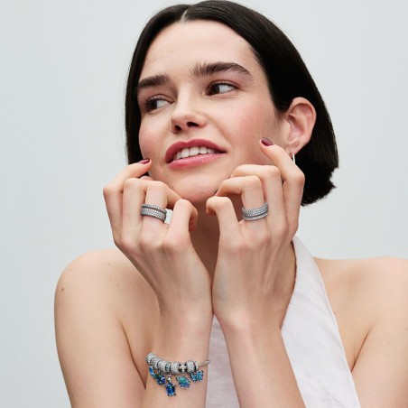 Charm femme pandora pendant moments éléphant en verre de murano bleu 793339c01 – charms