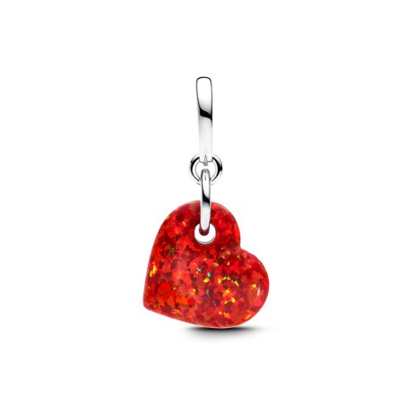 Charm  femme pandora pendant cœur rouge opalescent 793348c01 – charms