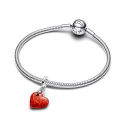 Charm  femme pandora pendant cœur rouge opalescent 793348c01 - charms - edora - 3
