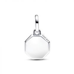 Mini charm femme pandora médaillon gravable turquoise 793388c01 - charms - edora - 2