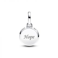 Mini charm femme pandora médaillon gravable verre de murano rouge 793389c01 - charms - edora - 3