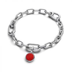 Mini charm femme pandora médaillon gravable verre de murano rouge 793389c01 - charms - edora - 5