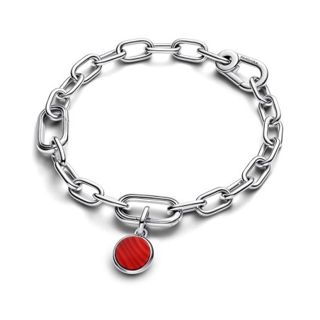 Mini charm femme pandora médaillon gravable verre de murano rouge 793389c01 – charms