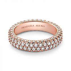 Bague femme pandora timeless double rang pavée timeless 182629c01 - bagues-femmes - edora - 0