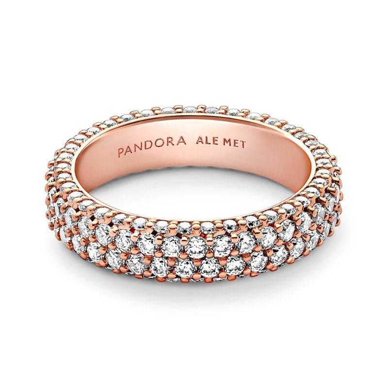 Bague femme pandora timeless double rang pavée timeless 182629c01 - bagues-femmes - edora