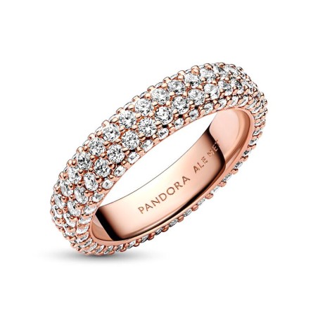 Bague femme pandora timeless double rang pavée timeless 182629c01 – bagues femme