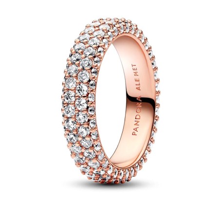 Bague femme pandora timeless double rang pavée timeless 182629c01 – bagues femme