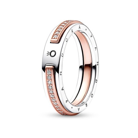 Bague femme pandora signature et pavé bimatière 182773c01 – bagues femme