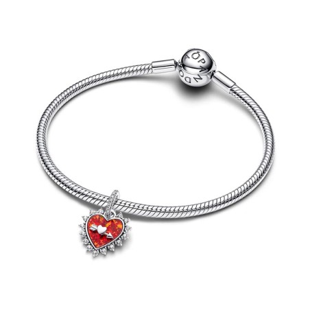 Charm femme pandora pendant cœur flèche pivotante 793667c01 – charms