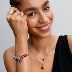 Charm femme pandora moments cœur rose 793673c01 - charms - edora - 4