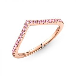 Bague femme pandora timeless rose scintillante vœu 186316c02 - bagues-femmes - edora - 3