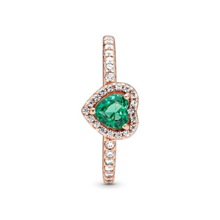 Bague femme pandora timeless cœur surélevé vert scintillant 188421c03 – accueil