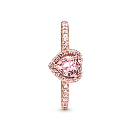 Bague femme pandora timeless cœur surélevé rose scintillant 188421c04 – bagues femme