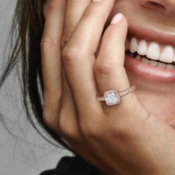 Bague femme pandora timeless halo scintillant carré 188862c01 - bagues-femmes - edora - 1