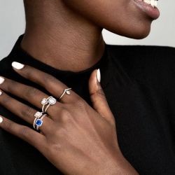 Bague femme pandora timeless halo scintillant carré 188862c01 - bagues-femmes - edora - 3