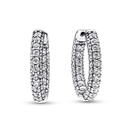 Creoles femme: créoles argent, or 18 carats & créoles or blanc - boucles-d-oreilles-femme - edora - 1