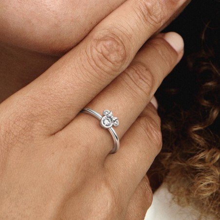 Bague Femme Pandora Disney Tête de Minnie Scintillante 190074C01