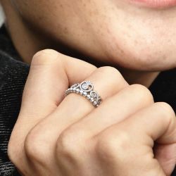 Bague femme pandora moments couronne diadème de princesse 190880cz - bagues-femmes - edora - 1