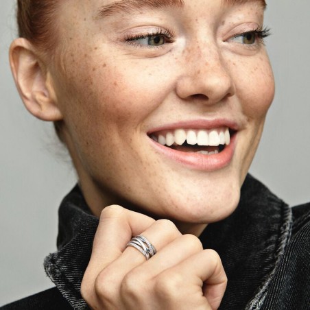 Bague femme pandora timeless scintillante &amp; lignes polies 190919cz – bagues femme