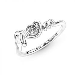 Bague femme pandora moments cœur pavé mom 191149c01 - bagues-femmes - edora - 5