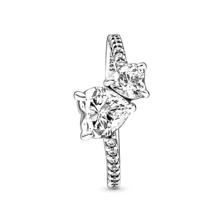 Bague femme pandora timeless scintillante cœur double 191198c01 – bagues femme