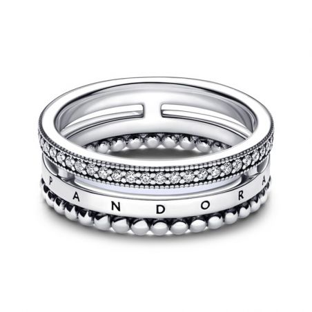 Bague or, argent, bague plaqué or, céramique & acier - matières (2) - bagues-femmes - edora - 1