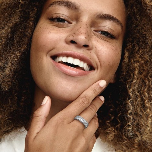 Bague Femme Pandora Timeless Triple Rang Pavée 192634C01