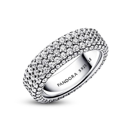 Bague femme pandora timeless triple rang pavée 192634c01 – bagues femme