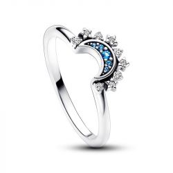 Bague femme pandora moments céleste lune scintillante bleue 192675c01 - bagues-femmes - edora - 4