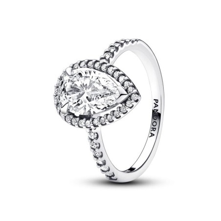 Bague femme pandora timeless halo poire scintillante 193012c01 – bagues femme