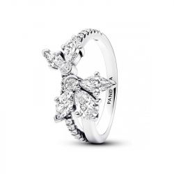 Bague femme pandora herbier asymétrique scintillant 193023c01 - bagues-femmes - edora - 2